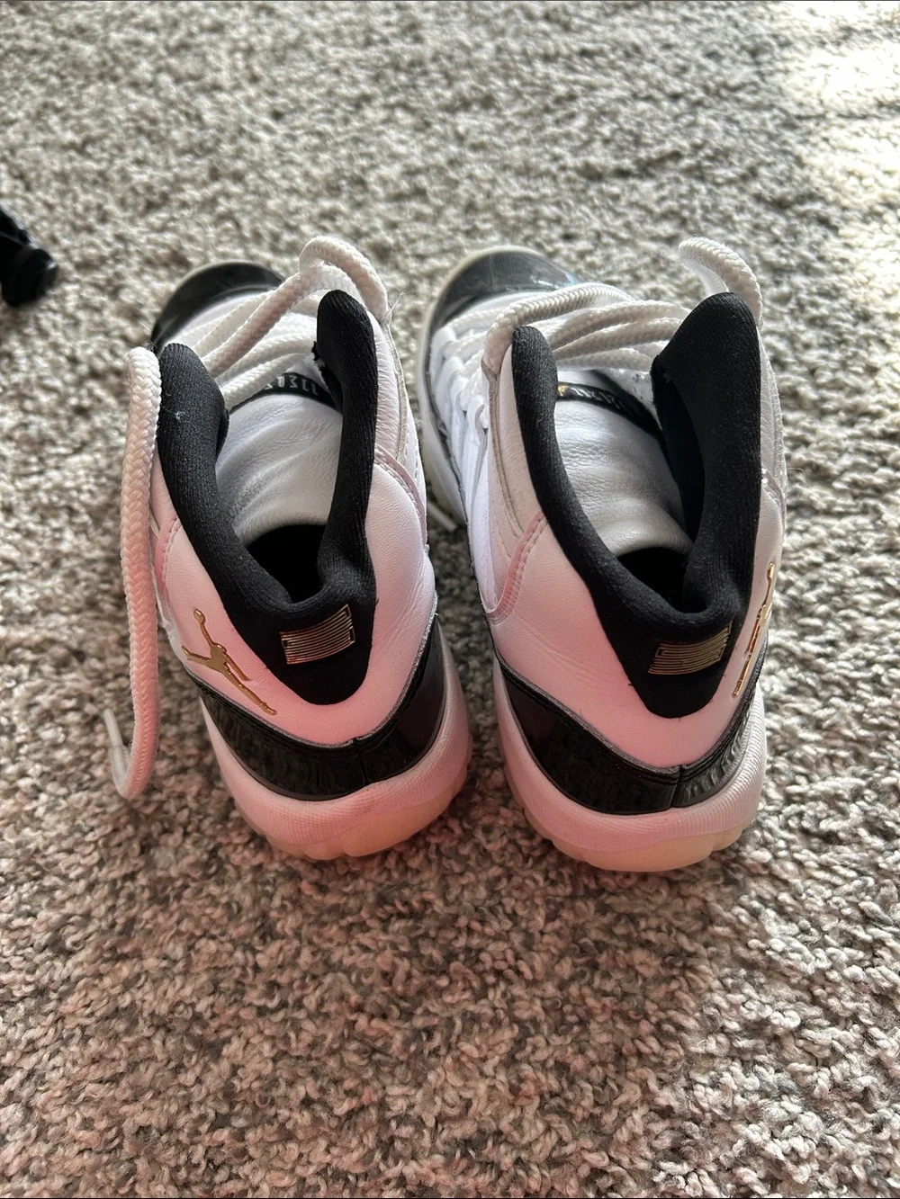 Jordan Kids White and Black High-Top Sneakers